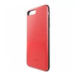   iPhone 6S Plus (5,5") hátlap tok, műanyag tok, bankkártya tartós, carbon prémium, piros, Dotfes G02