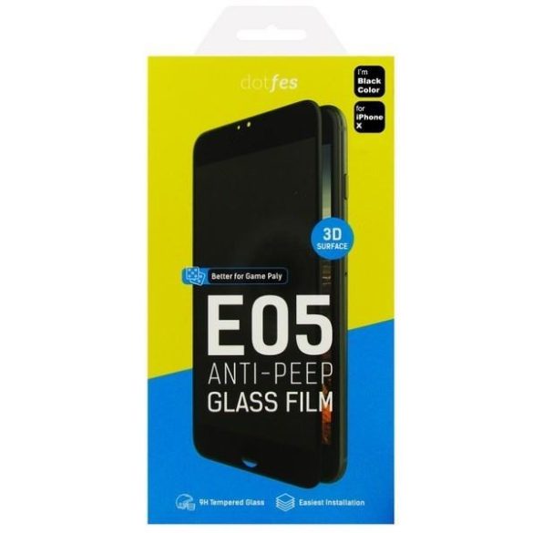 Dotfes E05 iPhone 7 / 8 / SE 2020 / SE 2022 (4,7") fehér 3D előlapi betekintésvédő prémium üvegfólia
