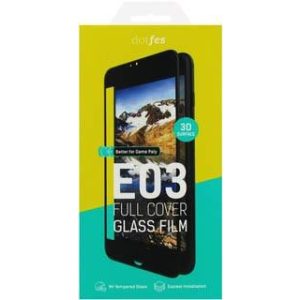 Samsung Galaxy S10 előlapi üvegfólia, 3D, fekete, kivágott, SM-G973, Dotfes E03