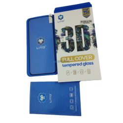   Samsung Galaxy S20 Ultra előlapi üvegfólia, edzett, hajlított, fekete keret, 9H, 0.26mm, 3D Full Glue, SM-G988, Lito