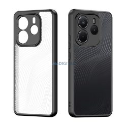   Xiaomi Redmi Note 14 4G hátlap tok, telefon tok, átlátszó / fekete, PC/TPU, kamera védelemmel, Dux Ducis Aimo