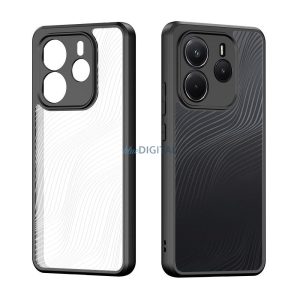Xiaomi Redmi Note 14 4G hátlap tok, telefon tok, átlátszó / fekete, PC/TPU, kamera védelemmel, Dux Ducis Aimo