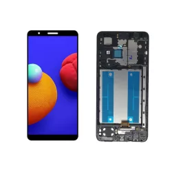   Samsung Galaxy A01 Core LCD + érintőpanel kerettel, fekete, gyári, SM-A013