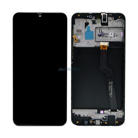 Samsung Galaxy A10 LCD + érintőpanel kerettel, fekete, SM-A105 (EU CODE)