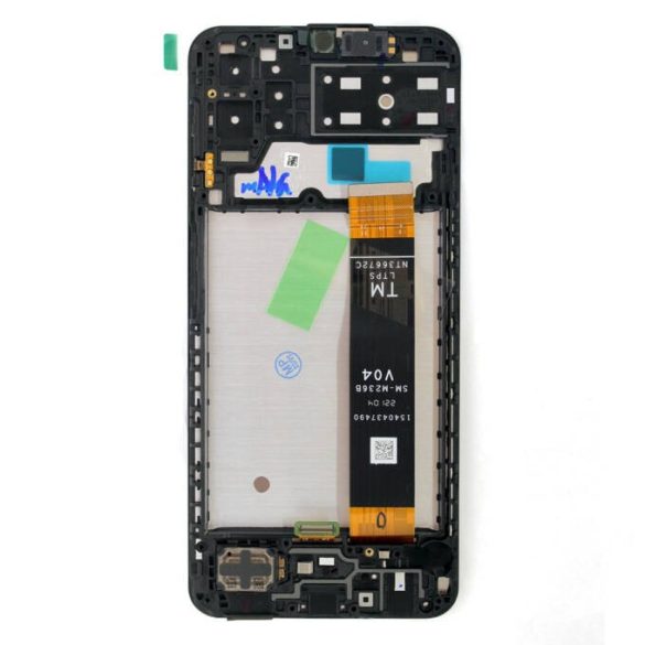 Samsung Galaxy A13 4G LCD + érintőpanel kerettel, fekete, SM-A135F