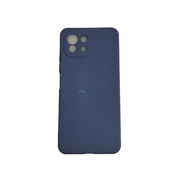 Xiaomi Mi 11 Lite 4G/5G szilikon tok, matt, velúr belső, kék, Silicone Case