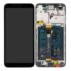   Huawei Y5P LCD + érintőpanel kerettel / akkumulátorral, fekete, gyári