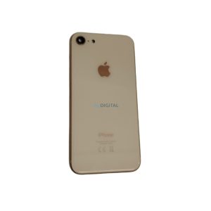 iPhone 8 (4.7") készülék hátlap, kamera lencsével / sim tálcával, akkufedél, arany, AAA+ minőségű