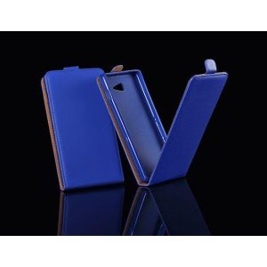 Samsung I9500 I9505 I9506 I9515 Galaxy S4 kék szilikon keretes vékony flip tok