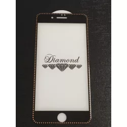   iPhone 7 / 8 / SE 2020 / SE 2022 (4,7") előlapi üvegfólia, 3D, fekete-arany, Diamond