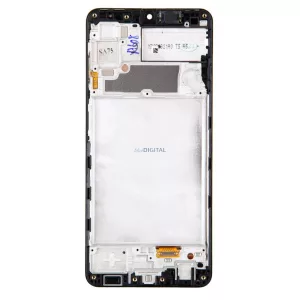 Samsung Galaxy A22 4G LCD + érintőpanel kerettel, gyári, fekete, SM-A225