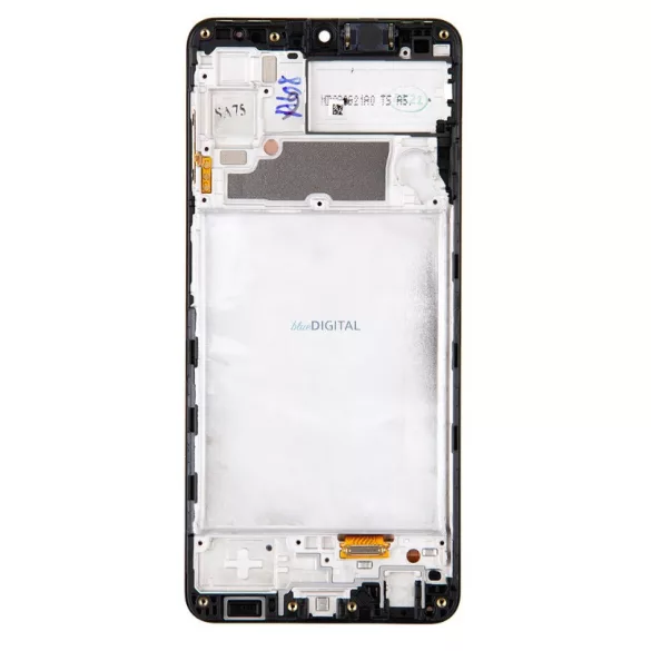 Samsung Galaxy A22 4G LCD + érintőpanel kerettel, gyári, fekete, SM-A225