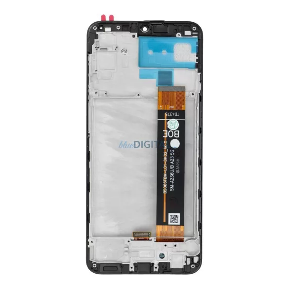 Samsung Galaxy A23 5G LCD + érintőpanel kerettel, fekete, SM-A236