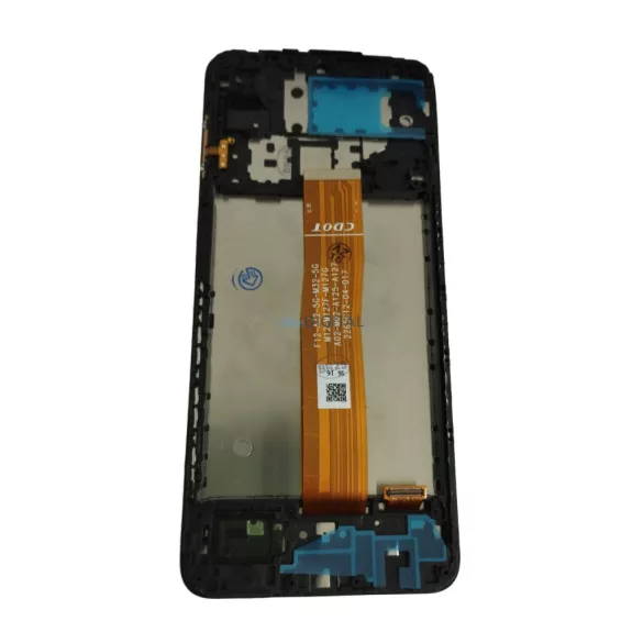 Samsung Galaxy A12 LCD + érintőpanel kerettel, fekete, SM-A125, SM-A127