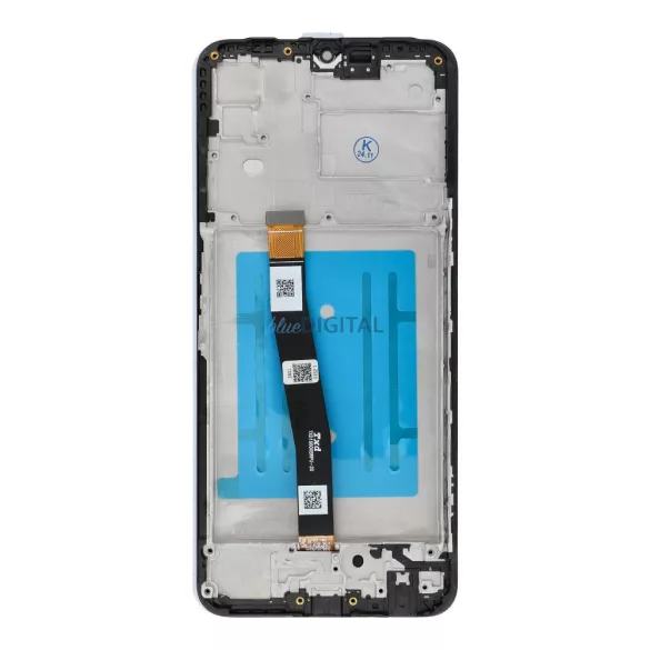 Samsung Galaxy A22 5G LCD + érintőpanel kerettel, fekete, SM-A226