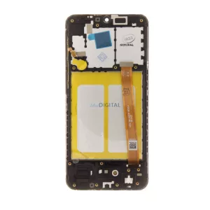 Samsung Galaxy A20e LCD + érintőpanel kerettel, fekete, SM-A202
