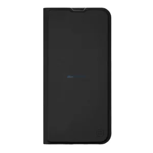 Xiaomi Redmi 14C telefon tok, könyvtok, PU bőr, mágnesesen záródó, fekete, OBAL:ME Smooth Touch