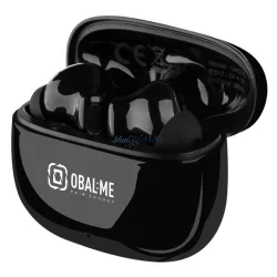   Stereo bluetooth headset vezeték nélküli töltőtokkal, TWS, fekete, OBAL:ME OMSTWS