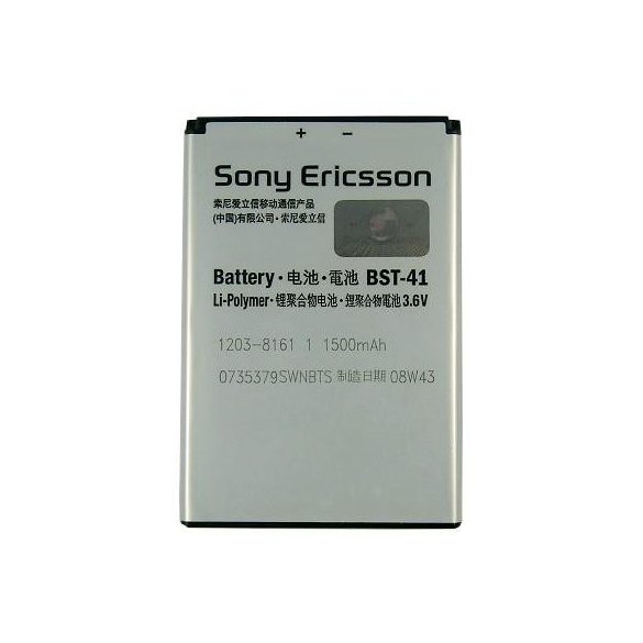Sony Ericsson BST-41 gyári akkumulátor 1500mAh