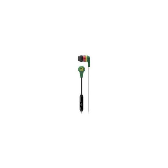Skullcandy S2IKDY-102 zöld-sárga sztereo headset fülhallgató 3.5mm jack csatlakozóval