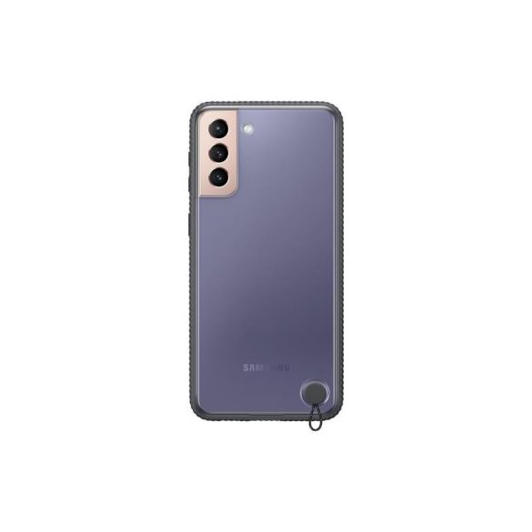 Samsung G996 Galaxy S21 Plus gyári átlátszó hátlap tok fekete kerettel