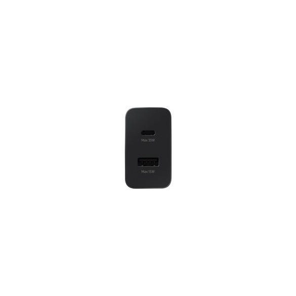 Samsung EP-TA220N fekete Type-C PD + USB hálózati gyors töltőfej 3A 35W csomagolt