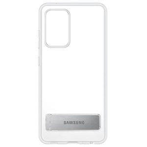 Samsung Galaxy S22 Plus gyári szilikon tok, TPU, SM-S906, átlátszó, kitámasztható, EF-JS906CTEGWW