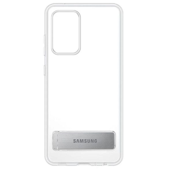 Samsung Galaxy S22 Plus gyári szilikon tok, TPU, SM-S906, átlátszó, kitámasztható, EF-JS906CTEGWW