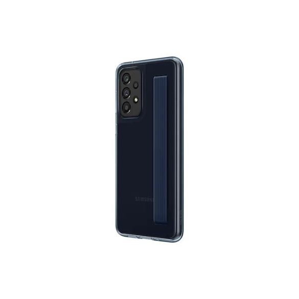 Samsung Galaxy A33 5G gyári Slim Trap szilikon tok, szíjjal, TPU, fekete, SM-A336, EF-XA336CBEGWW