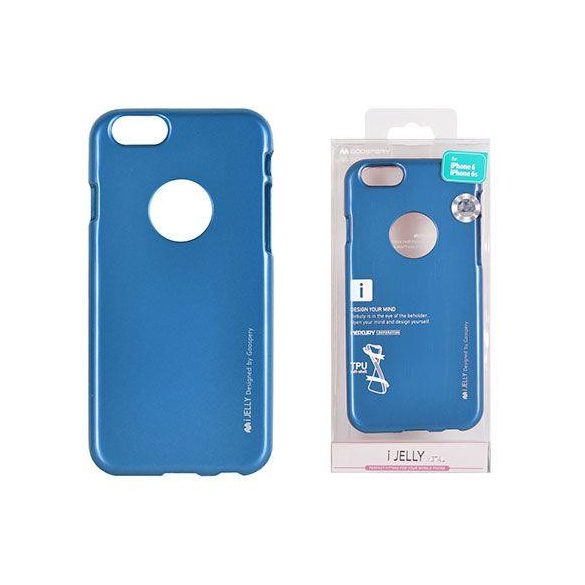 Mercury i-Jelly Metal iPhone 6 6S Plus (5,5") kék szilikon tok