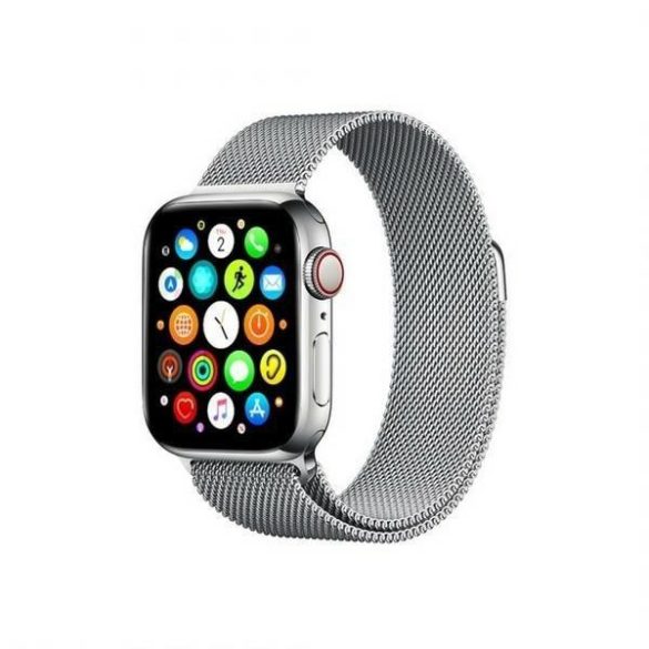 Mercury ezüst okosóra fém szíj, Apple Watch 4/5/6/7/SE 42mm
