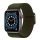 Apple Watch 4/5/6/7/SE, okosóra szíj, szövet, zöld, 42/44/45mm, Spigen