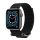 Apple Watch 4/5/6/7/SE, okosóra szíj, szövet, fekete, 42/44/45mm, Spigen
