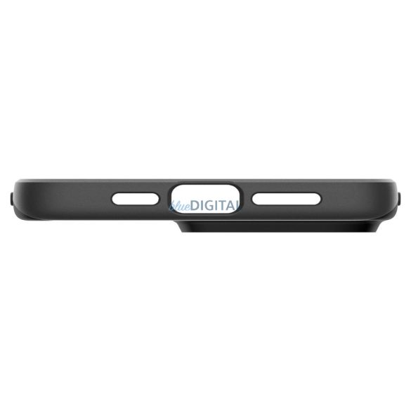 iPhone 15 Pro Max (6.7") hátlap tok, műanyag hátlap / szilikon keret, fekete, Spigen Thin Fit