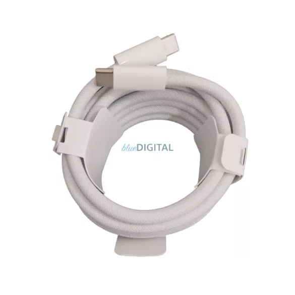 Apple iPhone Type-C - Type-C adatkábel, gyári, 2M, fehér, MU2G3 (CSOMAGOLÁS NÉLKÜLI)