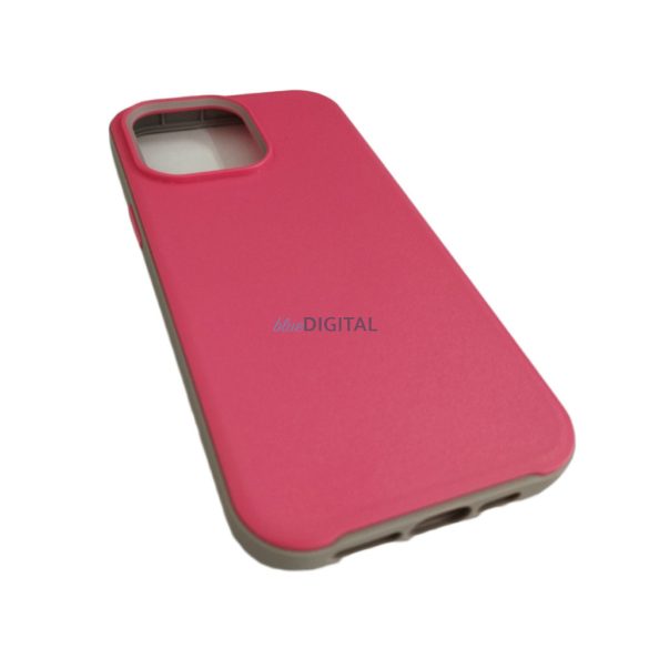 iPhone 14 Pro Max (6.7") hátlap tok, műanyag / TPU tok, rózsaszín-szürke