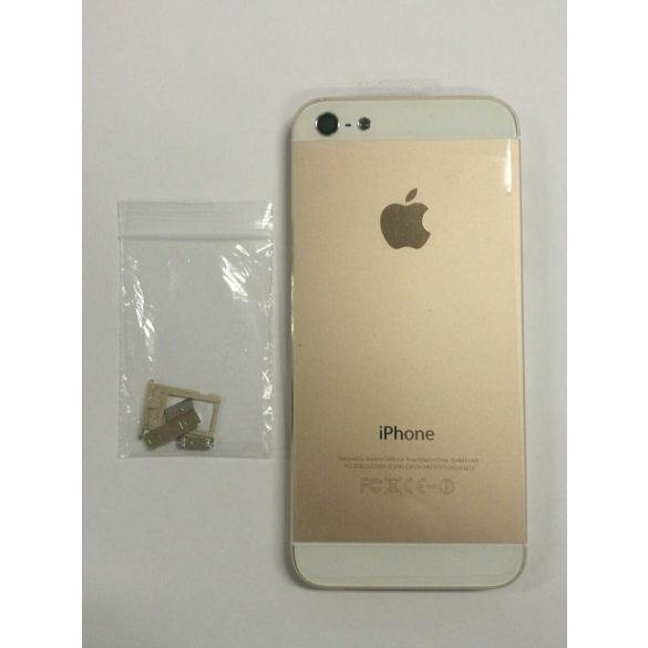 iPhone 5 5G arany készülék hátlap/ház/keret