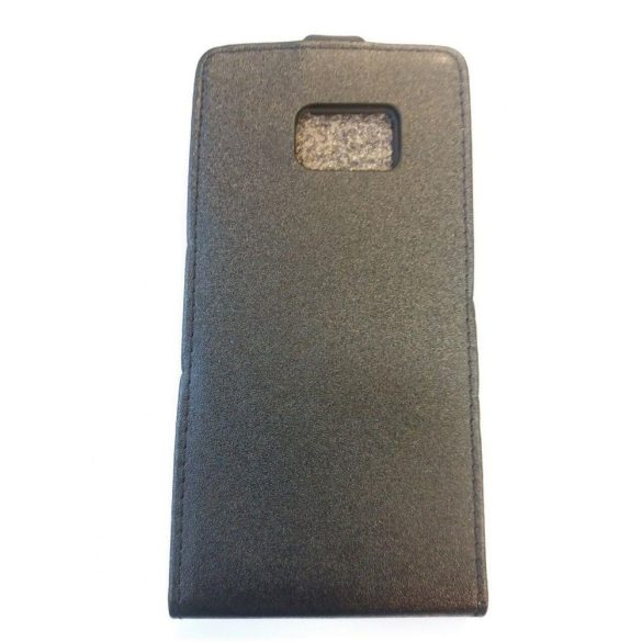 Samsung N930 Galaxy Note 7 fekete szilikon keretes flip tok
