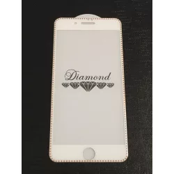   iPhone 7 / 8 / SE 2020 / SE 2022 (4,7") előlapi üvegfólia, 3D, fehér-arany, Diamond