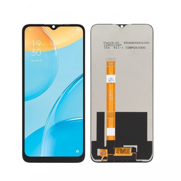 Oppo A15 / A15s / A16k fekete LCD+érintőpanel