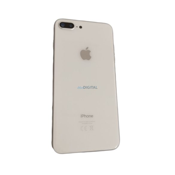 iPhone 8 Plus (5.5") készülék hátlap, kamera lencsével / sim tálcával, akkufedél, ezüst, AAA+ minőségű