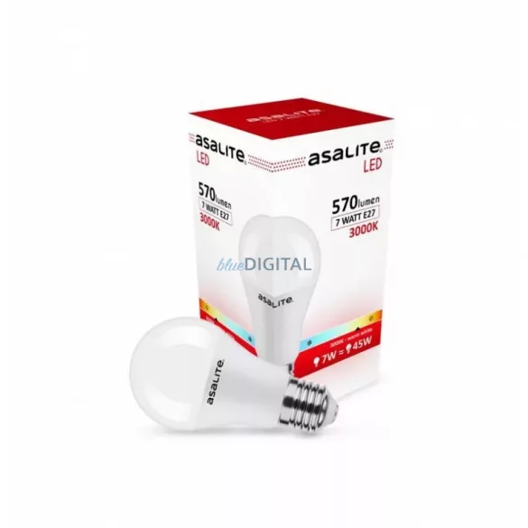 Asalite LED Izzó A60 gömb E27 7W 3000K (570 lumen)