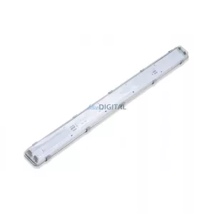 Asalite Prémium IP65 Por-és Páramentes Armatúra 2x120cm T8 LED Csőre Előkészítve (2x18W fénycső nem tartozék)