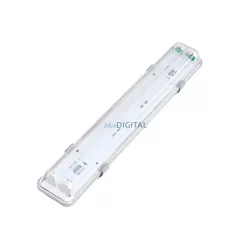   Asalite Prémium IP65 Por-és Páramentes Armatúra 2x60cm T8 LED Csőre Előkészítve (2x9W fénycső nem tartozék)