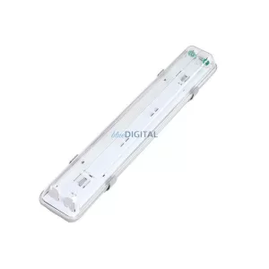 Asalite Prémium IP65 Por-és Páramentes Armatúra 2x60cm T8 LED Csőre Előkészítve (2x9W fénycső nem tartozék)