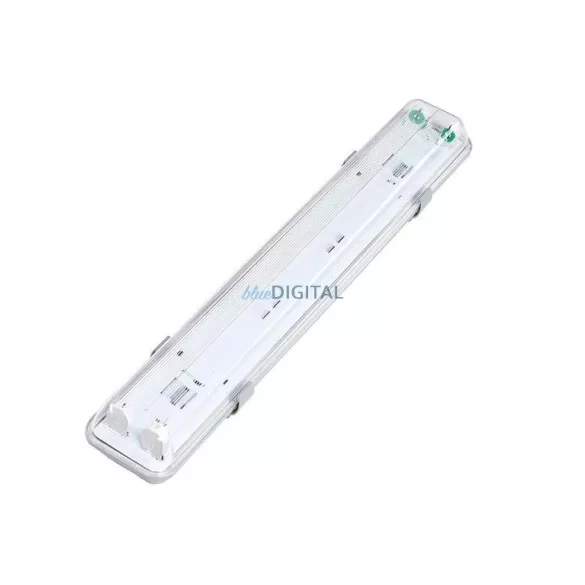 Asalite Prémium IP65 Por-és Páramentes Armatúra 2x60cm T8 LED Csőre Előkészítve (2x9W fénycső nem tartozék)