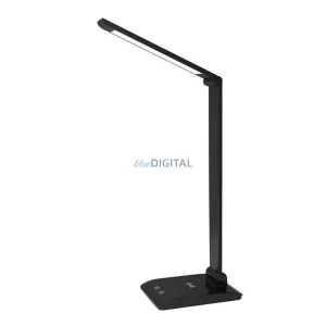 Asalite LED Asztali Lámpa Dimmerelhető 7W (450 lumen) CCT Wireless USB Fekete