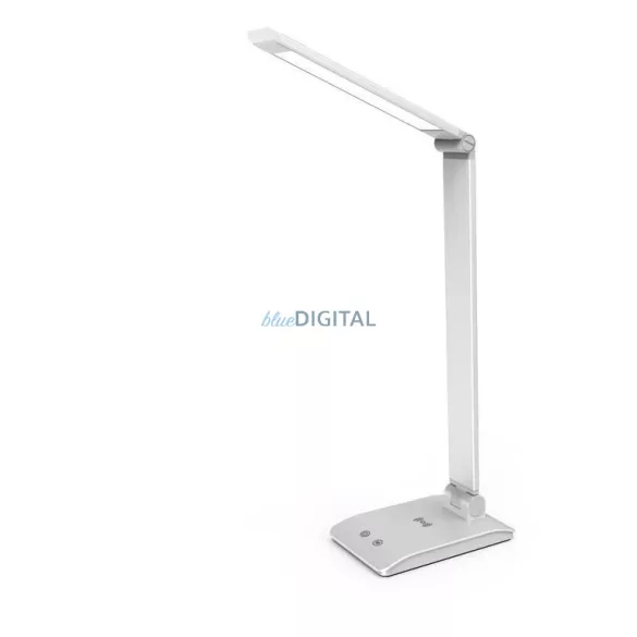 Asalite LED Asztali Lámpa Dimmerelhető 7W (450 lumen) CCT Wireless USB Ezüst