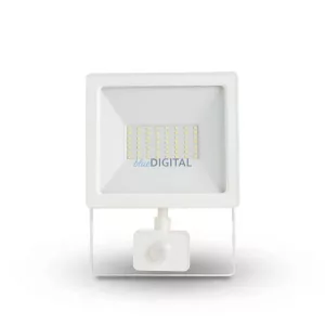 Asalite LED Fehér Reflektor Slim 50W 4500K (4500 lumen) + Mozgásérzékelő Szenzor