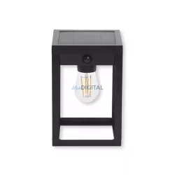   Asalite Napelemes Kültéri Lámpa IP44 2W 3000K (200 lumen) Fekete+Szenzor